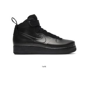 Nike black foamposite Air Force 1 High size 12